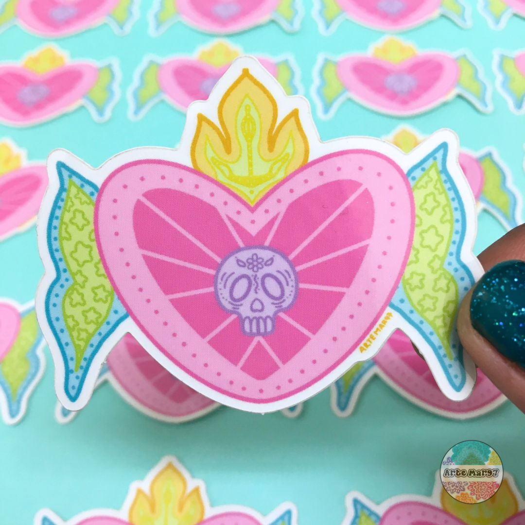 Sacred Heart Angel Vinyl Sticker