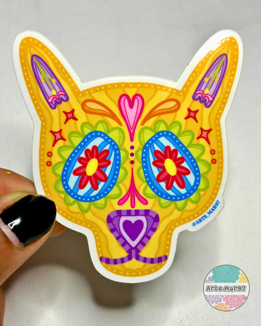 Calavera Pup Vinyl Sticker