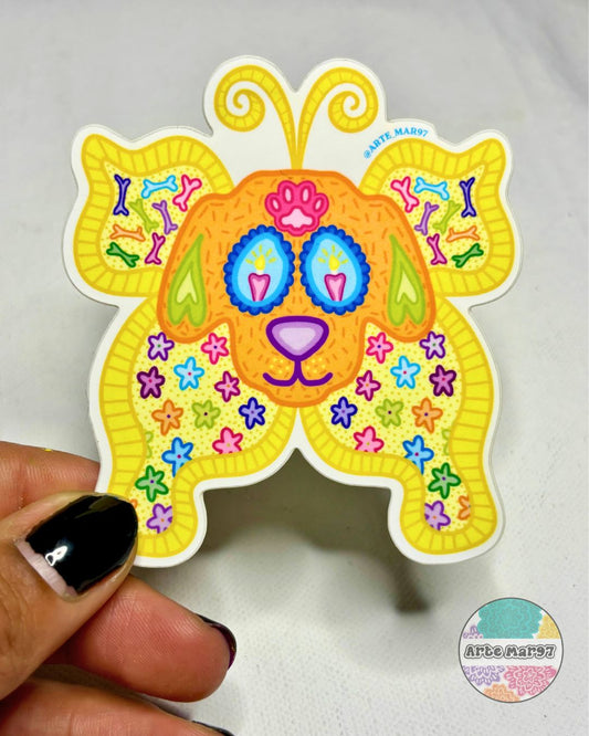Mariposa Pup Matte Sticker
