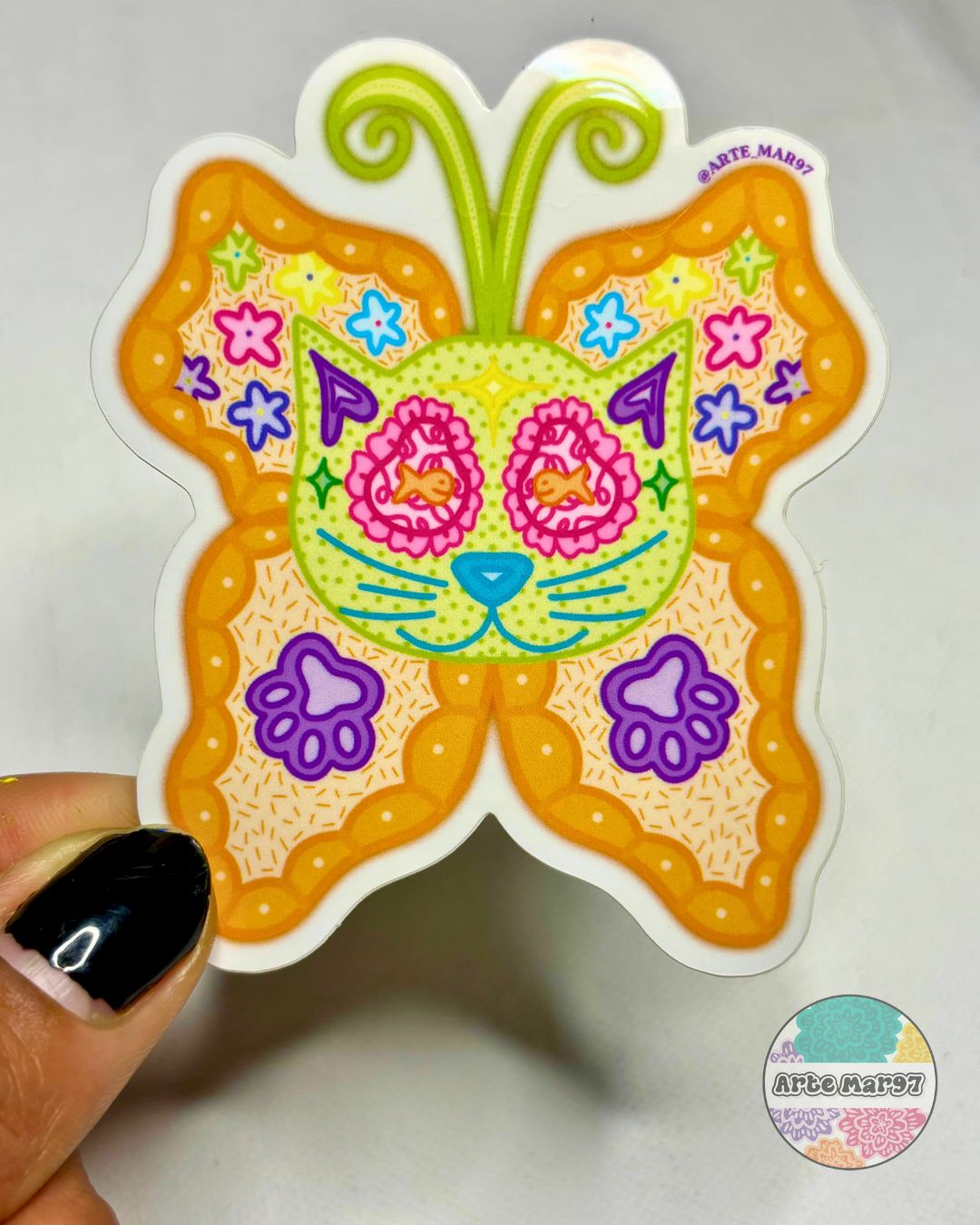 Mariposa Kitty Vinyl Sticker