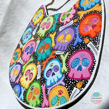 Calaveritas de Colores – Wooden Cat Plaque