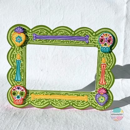 Sacred Hearts & Sugar Skulls - Wooden Picture Frame