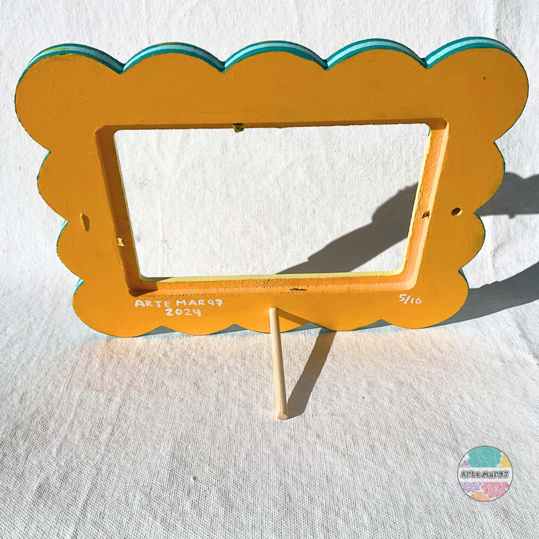 Colorful Bones, Sacred Hearts, & Sugar Skulls - Wooden Picture Frame