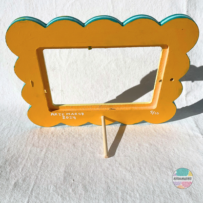 Colorful Bones, Sacred Hearts, & Sugar Skulls - Wooden Picture Frame