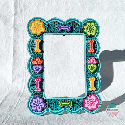 Bones & Paw Print Sacred Hearts - Wooden Picture Frame