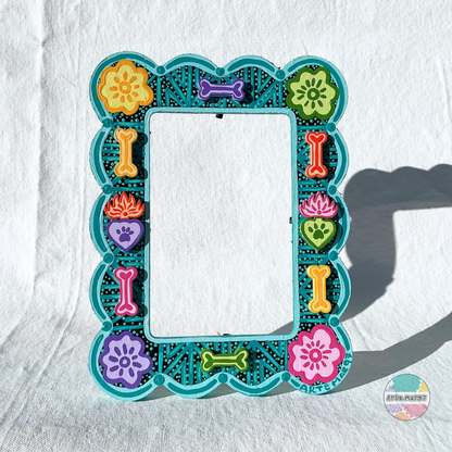 Bones & Paw Print Sacred Hearts - Wooden Picture Frame