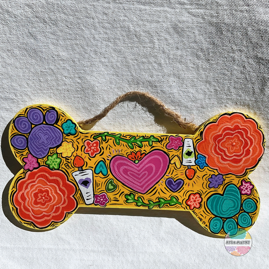 Hueso de Amor -  Wooden Bone Plaque