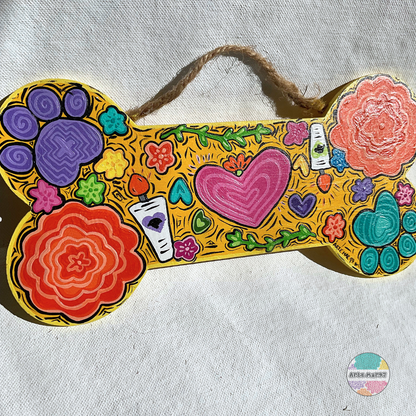 Hueso de Amor -  Wooden Bone Plaque