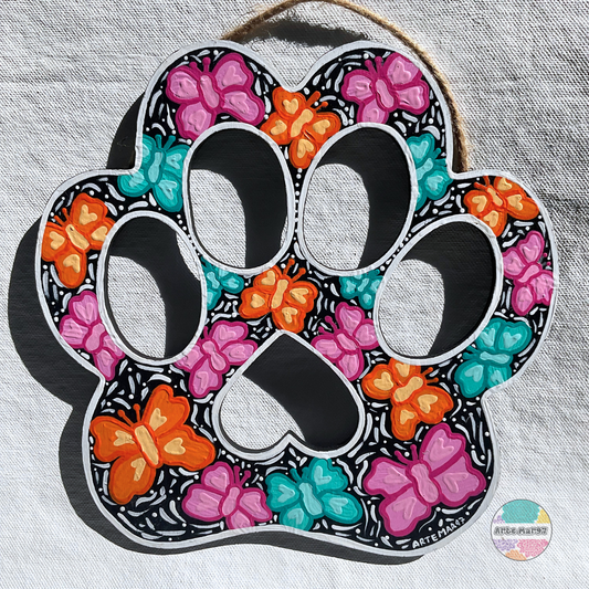 Mariposas – Wooden Paw Plaque