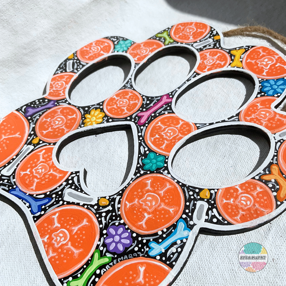 Pan de Muerto – Wooden Paw Plaque