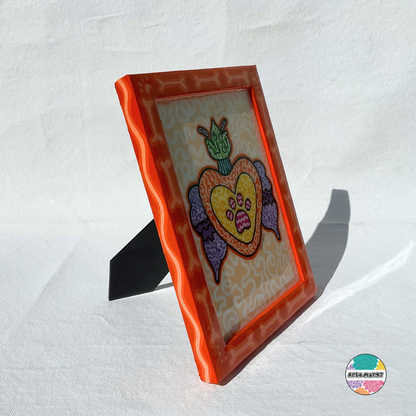 Corazón de Amor -Wood Framed Canvas Art