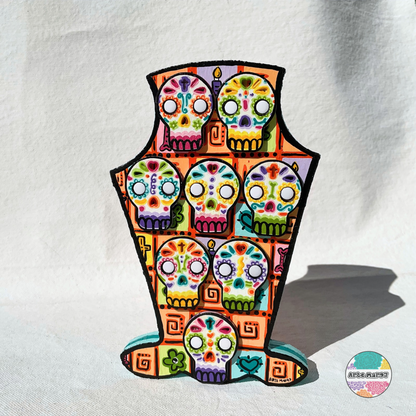 Pared de Calaveritas - Wooden Tombstone