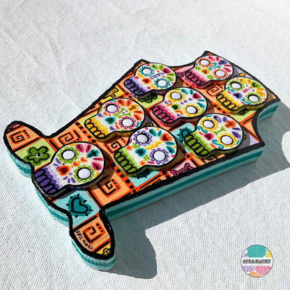 Pared de Calaveritas - Wooden Tombstone