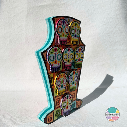 Pared de Calaveritas - Wooden Tombstone