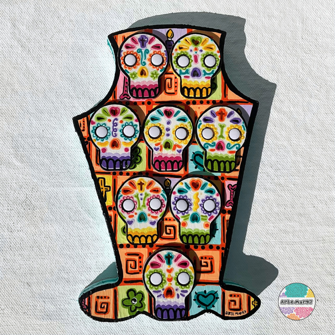 Pared de Calaveritas - Wooden Tombstone