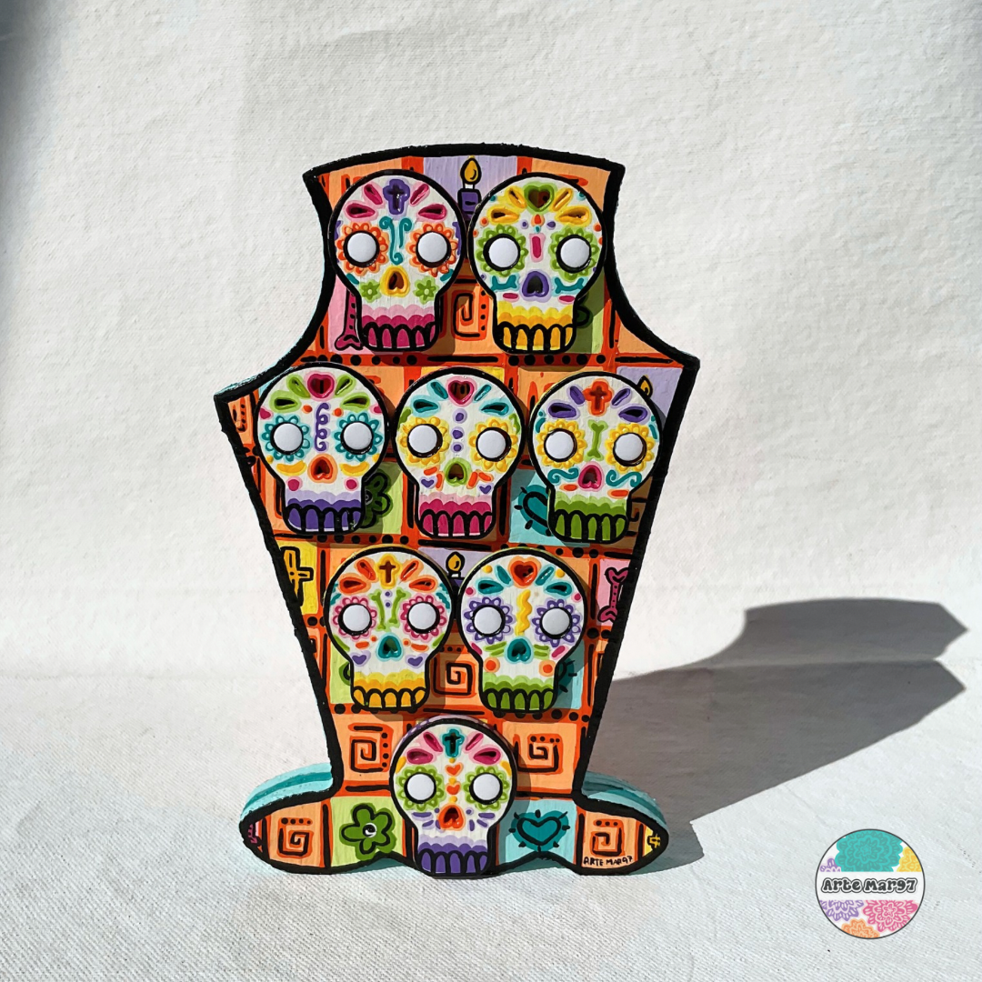 Pared de Calaveritas - Wooden Tombstone